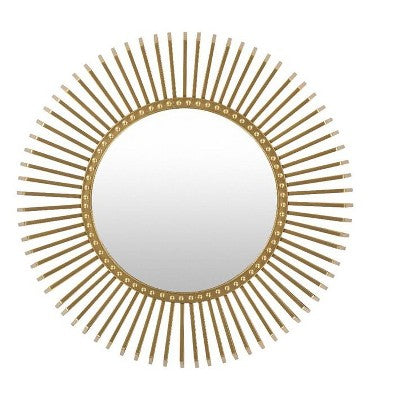 Ozdobne lustro ścienne 40\" x 40\" w złotej ramie