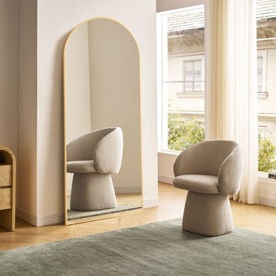 Duże lustro pełnej długości 71\" x 26\" stojące lub do powieszenia, złote