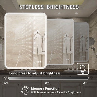 Lustro łazienkowe 60\" x 36\" z podświetleniem LED i funkcją antypara