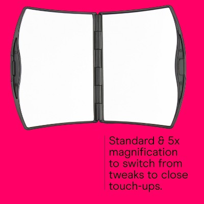 Składane 2-stronne lusterko kosmetyczne 1x/5x, małe