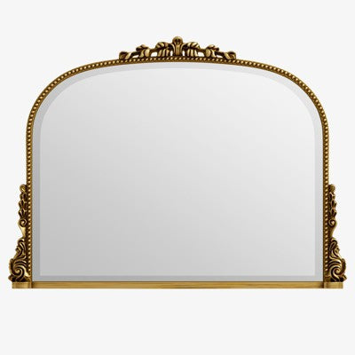 Łukowe lustro dekoracyjne 27\" x 36\" w stylu klasycznym, złote